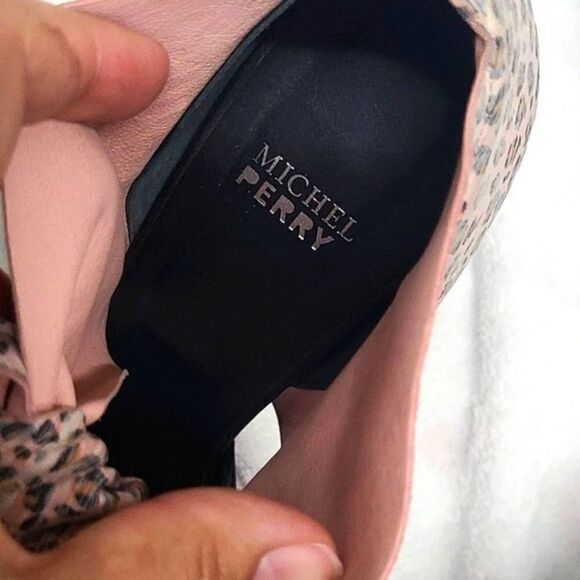 Michael Perry High Heel Cheetah Print Leather 10 - Picture 6 of 16